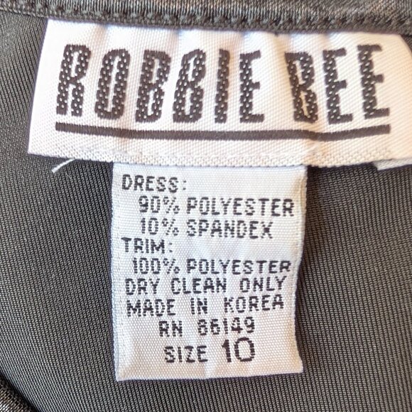 VINTAGE Robbie Bee Y2K black velvet short sleeve maxi dress EUC 10 - Picture 10 of 11